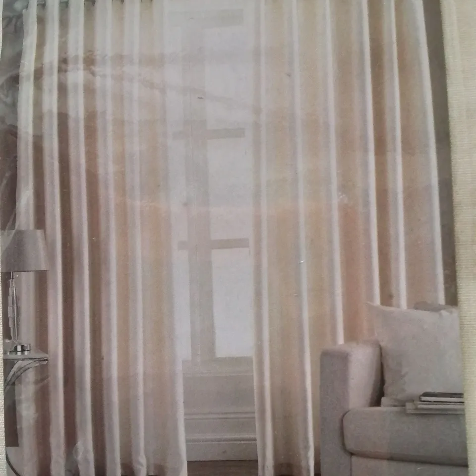 BRAND NEW RIVAHOME ESSENTIAL COLLECTION FULLY LINED 168 X 183CM EYELET CURTAINS  -CREAM-