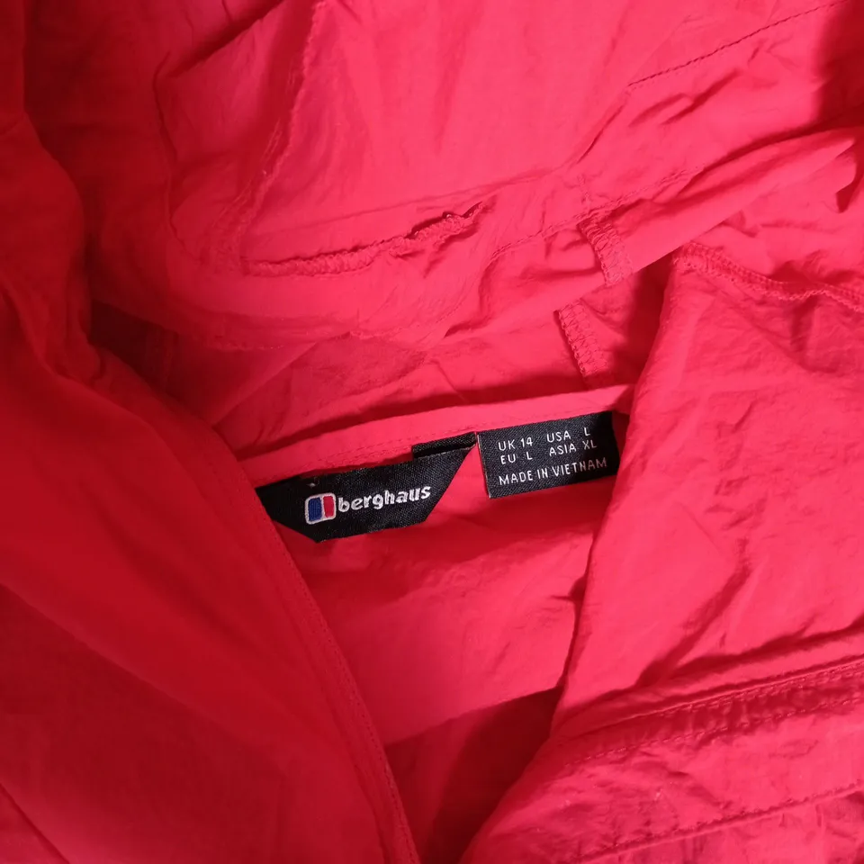 BERGHAUS THIN ZIP JACKET IN RED - UK 14