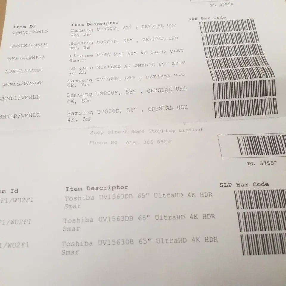 PALLET CONTAINING 10 ASSORTED DAMAGED TVS