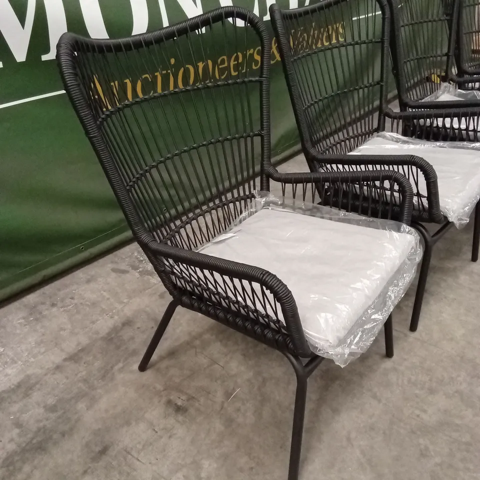 ARIZONA 5-PIECE RECTANGULAR OUTDOOR DINING SET - BLACK RRP £595