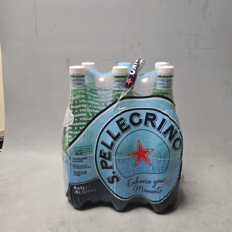SAN PELLEGRINO SPARKLING NATURAL MINERAL WATER 6X1L