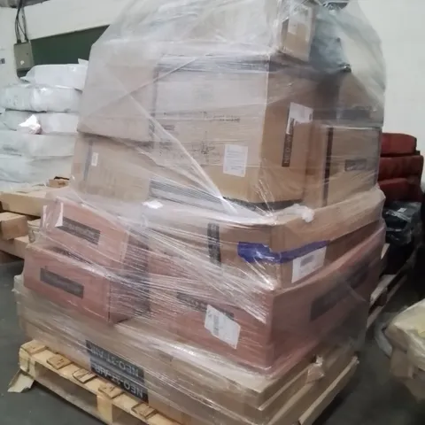 PALLET OF NEO PRODUCTS TO INCLUDE;WHEEL BARROW,GAMING MASSAGE CHAIR,PARASOL BASE,HEATER,MAKE UP BOX,GRAVITY CHAIRS,HEATED CLOTHES AIRER