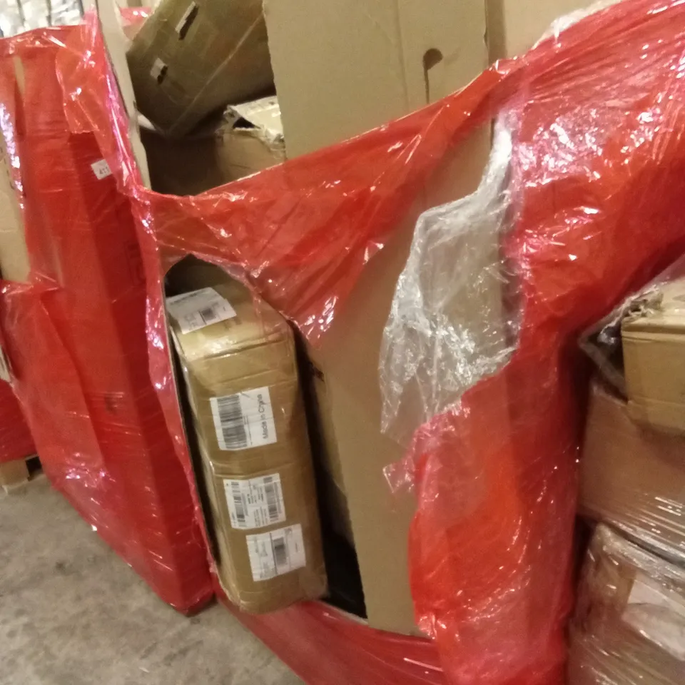 PALLET OF ASSORTED HOUSEHOLD GOODS AND PRODUCTS TO INCLUDE; DIY TOOL, BOXED FURNITURE ETC
