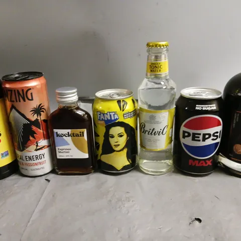 LOT OF ASSORTED DRINK ITEMS TO INCLUDE BRAGG LIQUID AMINOS AND GABA BLACK SUPPLEMENT 