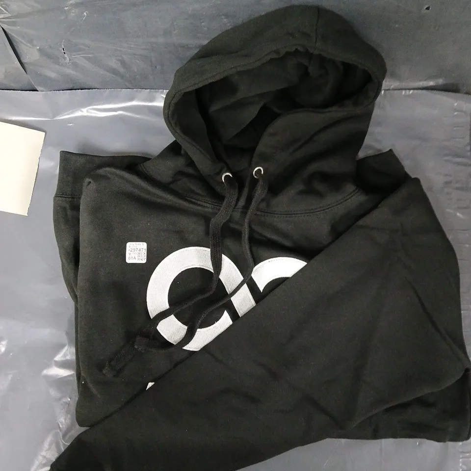 5X AlphaGreen Hoodie – Black, Logo Graphic, Size S
