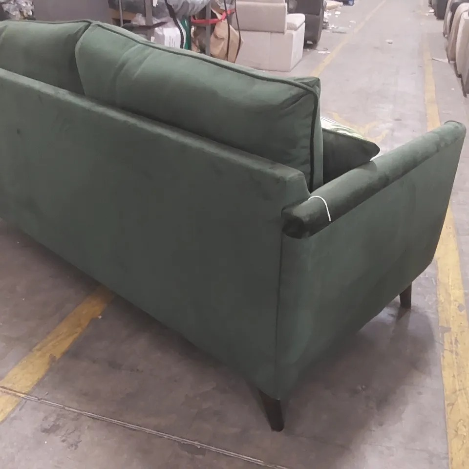 QUALITY DESIGNER 3-SEATER VELVET UPHOLSTERED SOFA