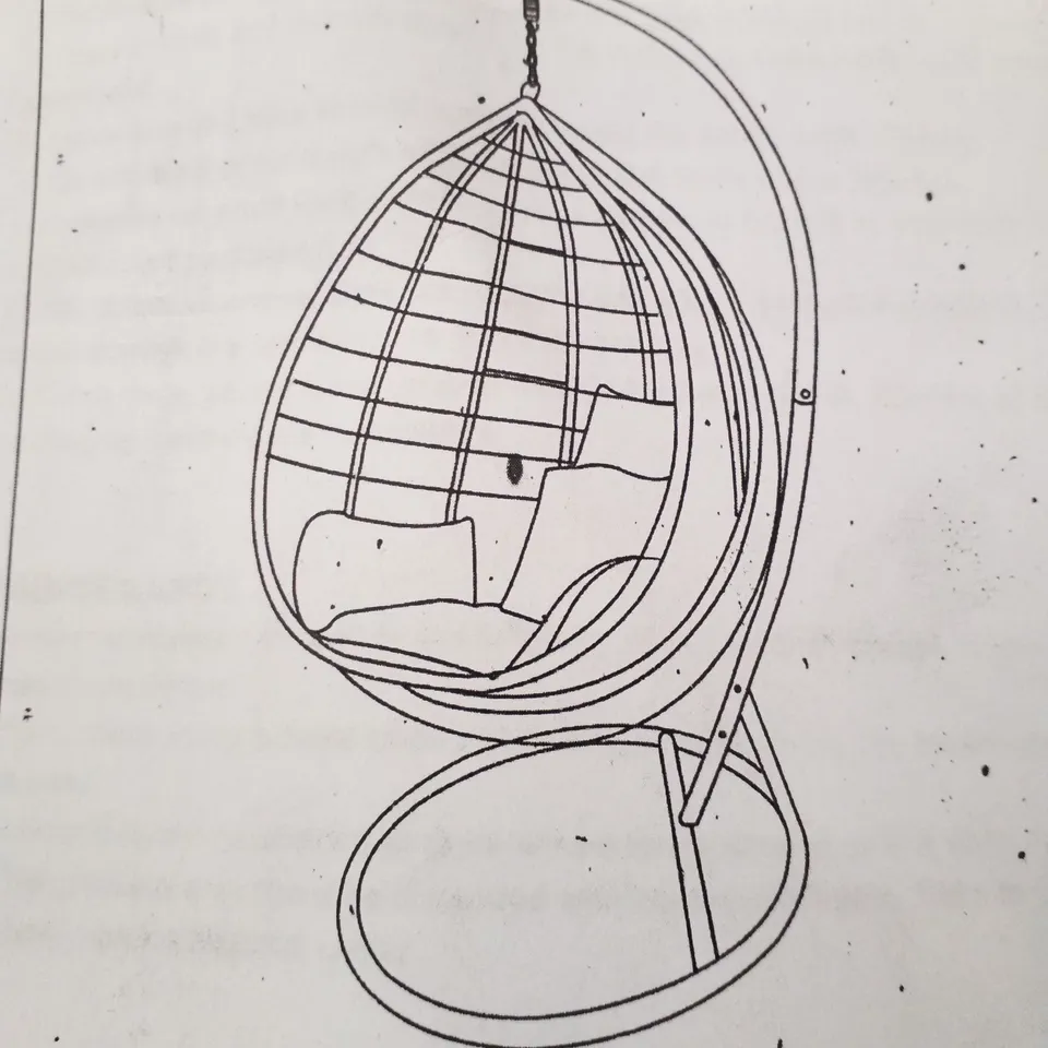 BOXED OUTDOOR LIVING HANGING SWINGING POD EGG CHAIR 