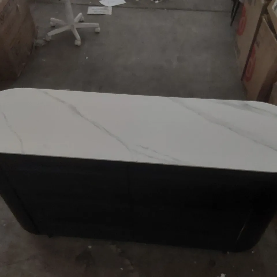 DANETTI MANHATTAN WHITE CERAMIC TOP CHEST OF DRAWERS