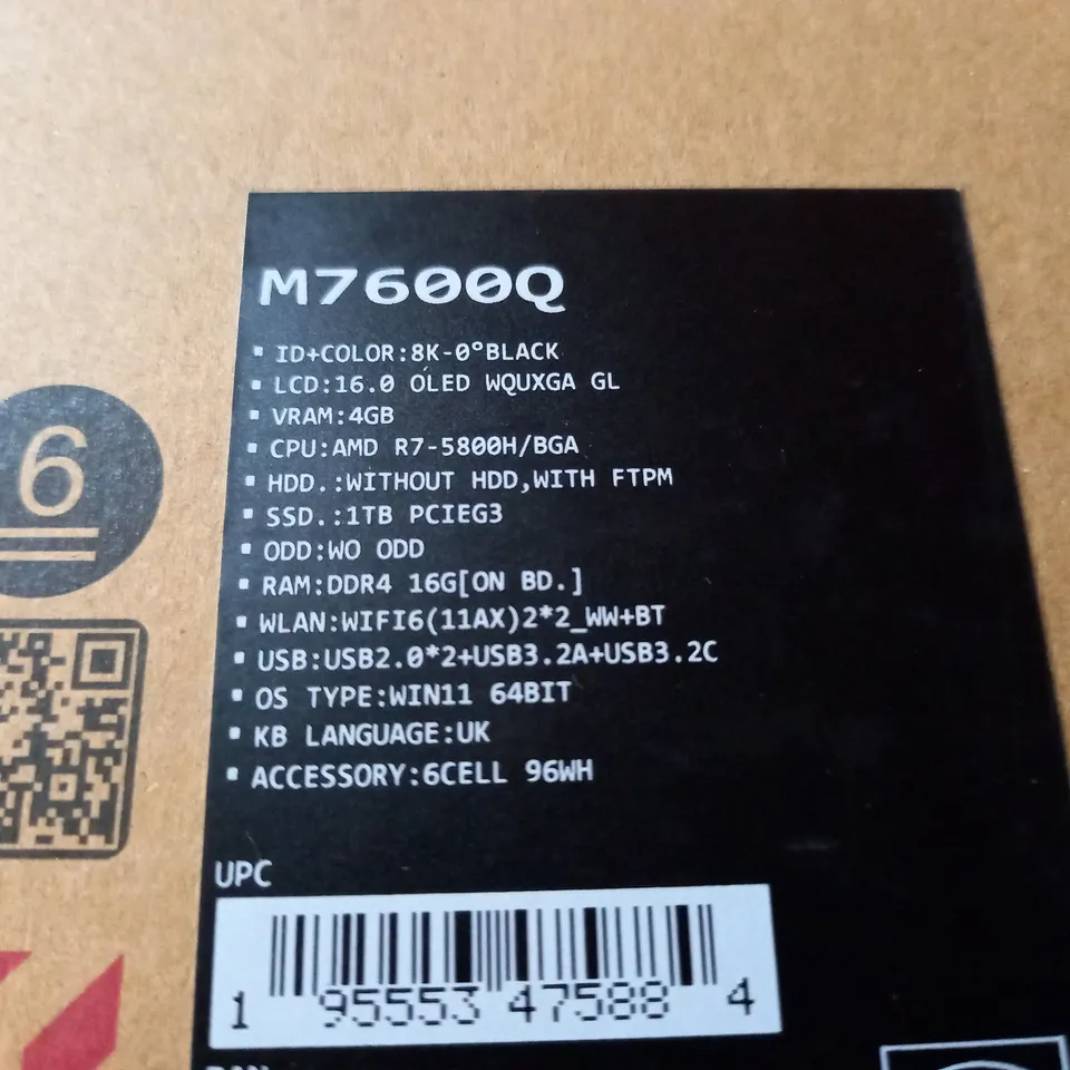 ASUS VIVOBOOK AMD RYZEN 7 5000 SERIES LAPTOP - M7600Q