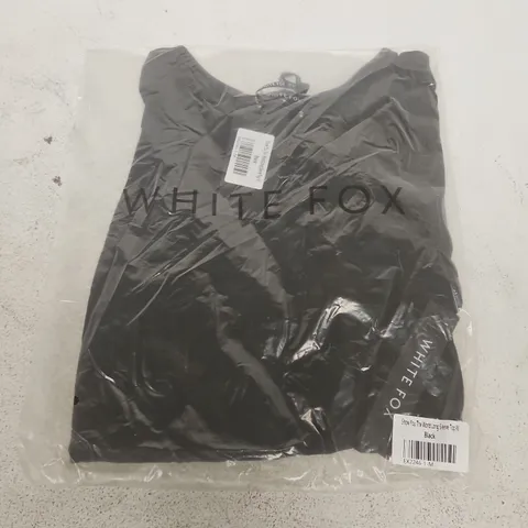 BAGGED WHITE FOX SHOW YOU THE WORLD LONG SLEEVE TOP IN BLACK - MEDIUM