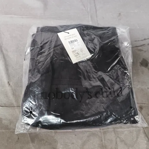 BAGGED NOBODY'S CHILD NICOL CORD SHORTS IN BLACK SIZE UK 12
