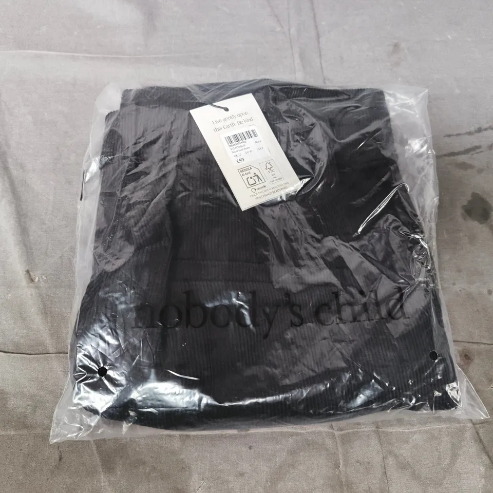 BAGGED NOBODY'S CHILD NICOL CORD SHORTS IN BLACK SIZE UK 12