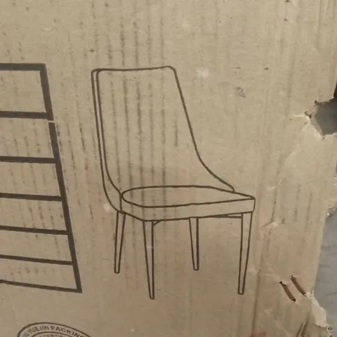 BOXED MODENA DINING CHAIR, BLACK CLASSIC LINEN-WEAVE FABRIC (1 BOX)