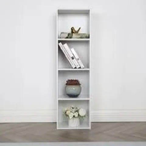 BOXED HOME GARDEN DIRECT JANE 4 TALL CUBE STORAGE UNIT - WHITE (1 BOX)