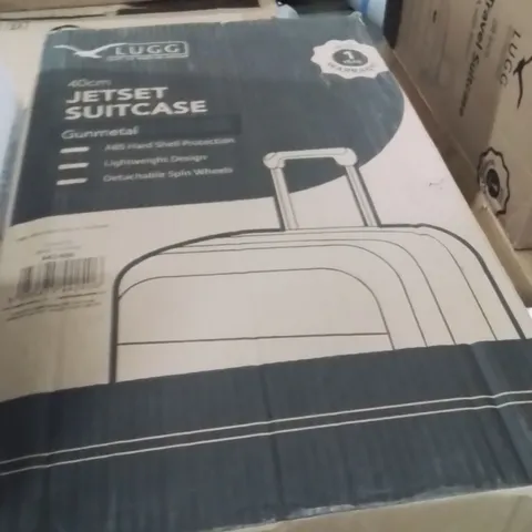 BOXED LUGG 40CM JETSET SUITCASE GUNMETAL 