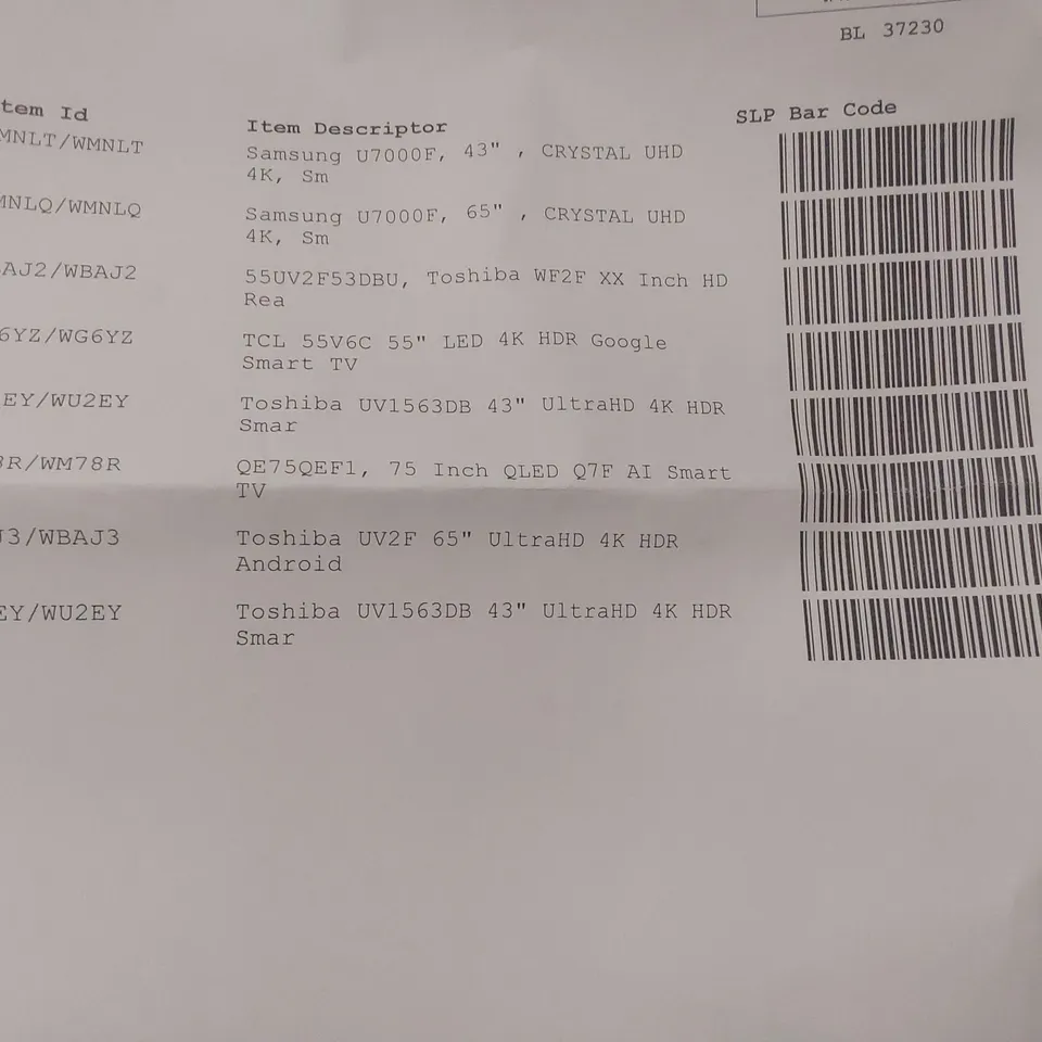 PALLET CONTAINING A LARGE QUANTITY OF ASSORTED DAMAGED TVs