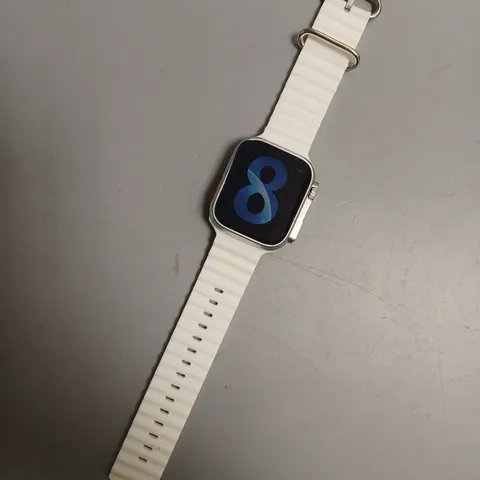 WATCH8 ULTRA RUBBER BAND SMART WATCH IN WHITE