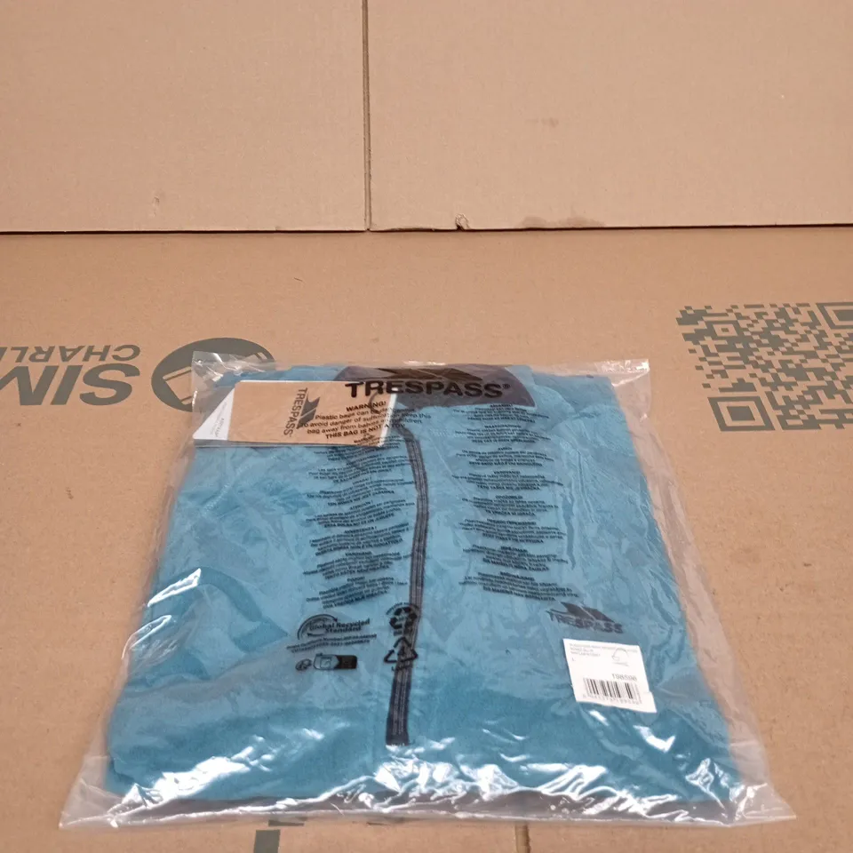 TRESPASS BLACKFORD MALE MICROFLEECE BONDI BLUE LARGE TAGGED BAGGED