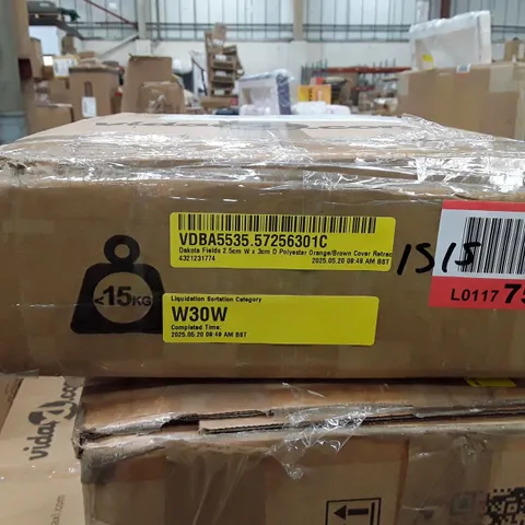 BOXED DAKOTA FIELDS 2.5CM X 3CM POLYESTER COVER (ORANGE/BROWN)