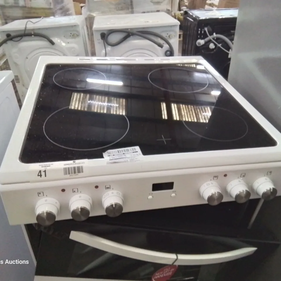 SWAN CERAMIC HOB ELECTRIC COOKER WHITE SX158110W