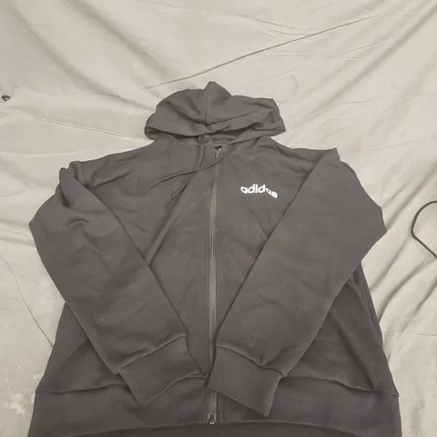 ADIDAS ZIP HOODIE BLACK – SIZE UK S