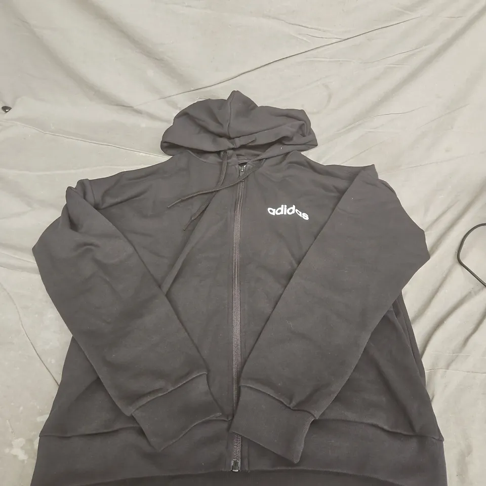ADIDAS ZIP HOODIE BLACK – SIZE UK S