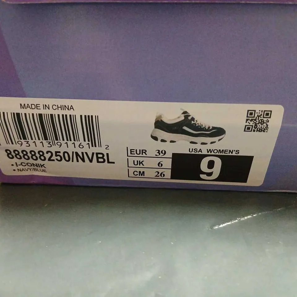 SKECHERS WOMEN'S MEMORY FOAM SNEAKERS – NAVY/BLUE, UK 6 (EU 39)