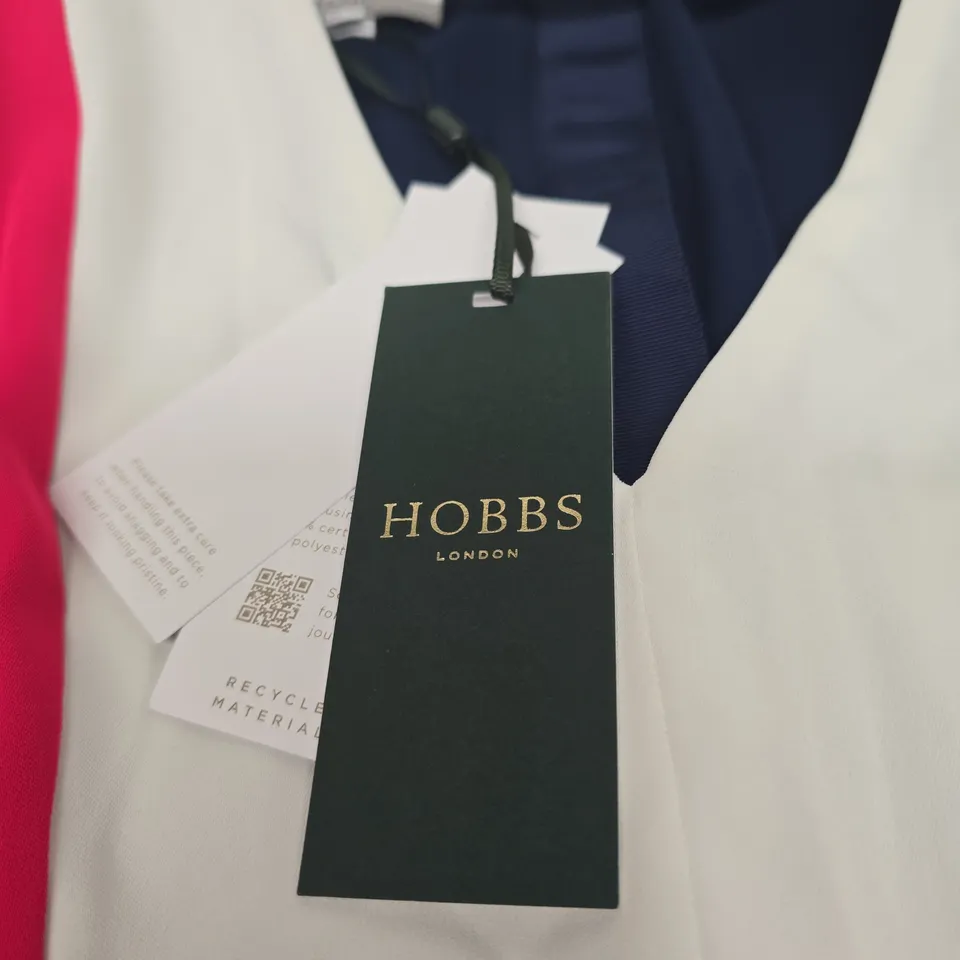 HOBBS LONDON CORA DRESS – MULTI-COLOUR BLOCK DESIGN (UK 22)
