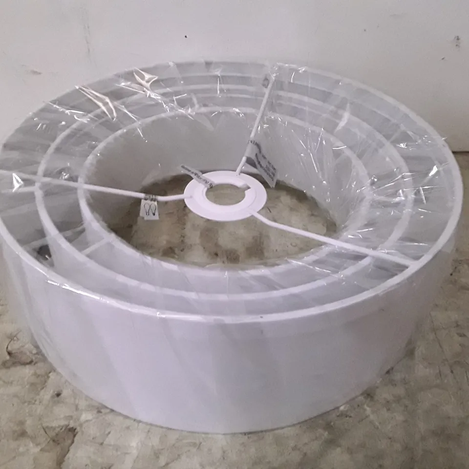 BOXED LAYERED LAMP SHADE - WHITE