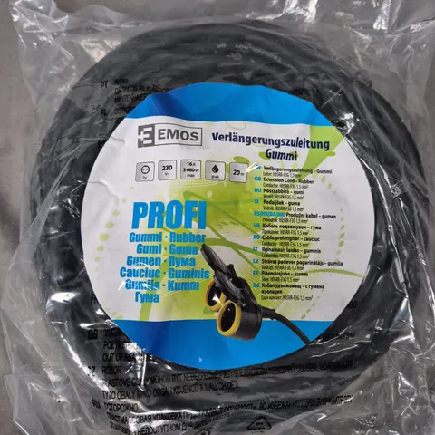 SEALED EMOS EXTENSION CORD RUBBER H05RR-F3G 16A 3 680W 1.5MM2 - 20M