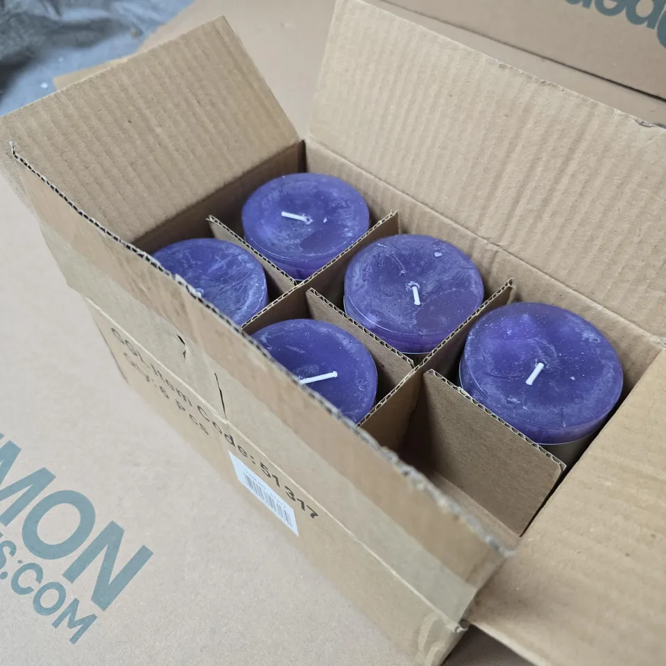 BOX OF 6 GISELA GRAHAM UNSCENTED CANDLES 