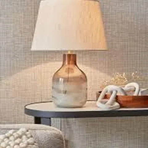 BOXED AVELINE CERAMIC TABLE LAMP NATUERAL ONE SIZE (1 BOX)