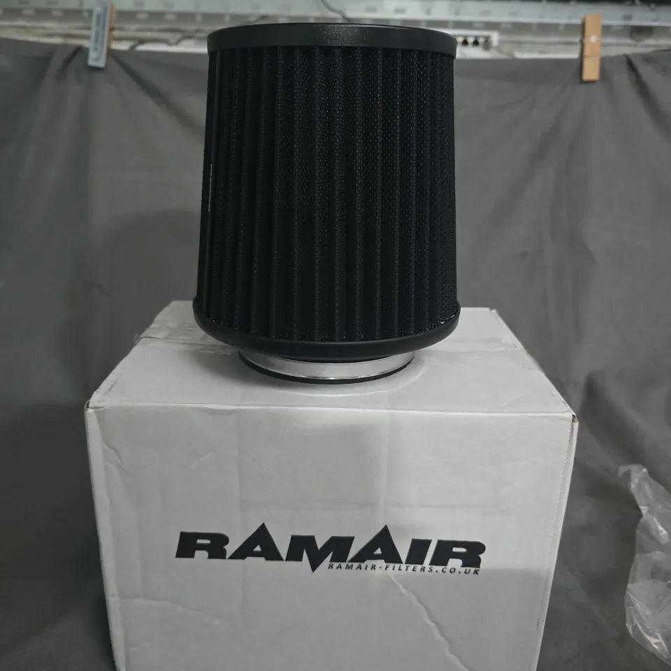 RAMAIR PERFORMANCE CONE AIR FILTER – BLACK PLEATED MEDIA