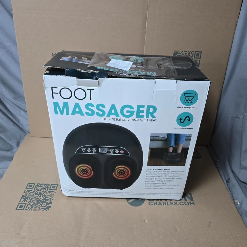 FOOT MASSAGER – DEEP TISSUE KNEADING WITH HEAT (BOXED)