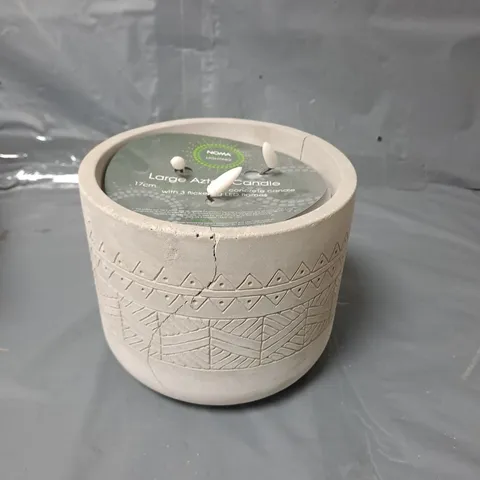 NOMA BATTERY LIGHTING LARGE AZTEC CANDLE WITH FLICKERING FLAMES