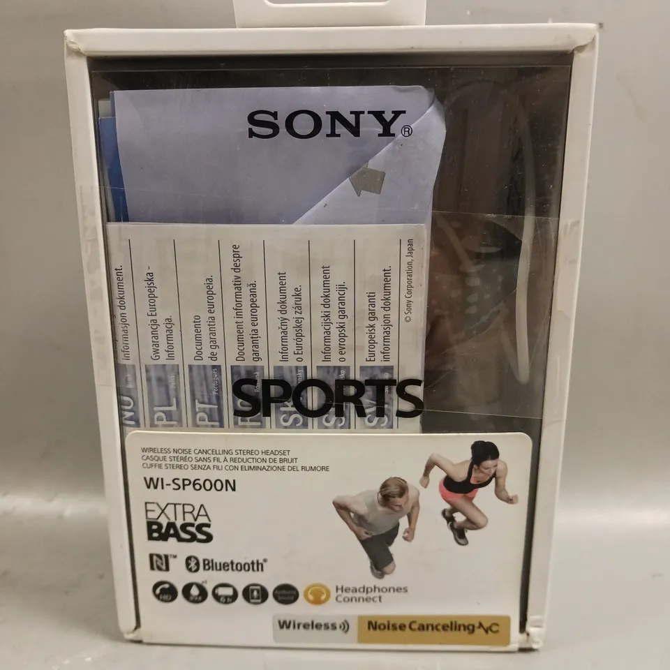 BOXED SONY WI-SP600N EXTRA BASS WIRELESS NOISE CANCELLING STEREO HEADSET