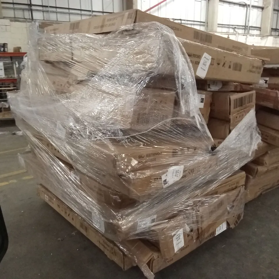 PALLET OF ASSORTED INCOMPLETE DUSK BED PARTS AND PIECES 