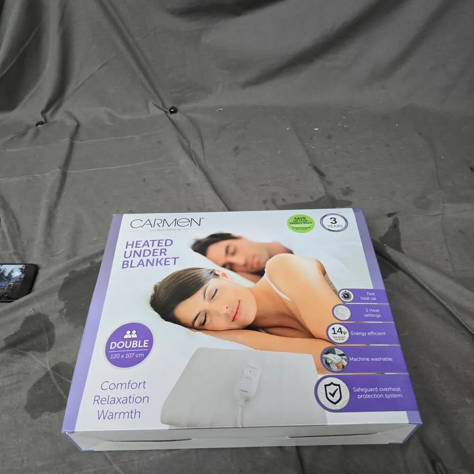 CARMEN HEATED UNDER BLANKET – DOUBLE, 120 X 107 CM