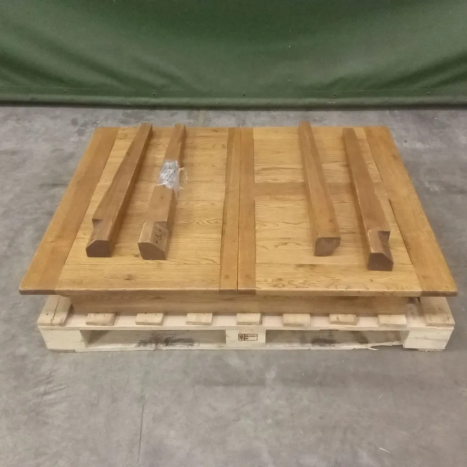 DESIGNER SOLID WOOD EXTENDABLE DINING TABLE - NATURAL