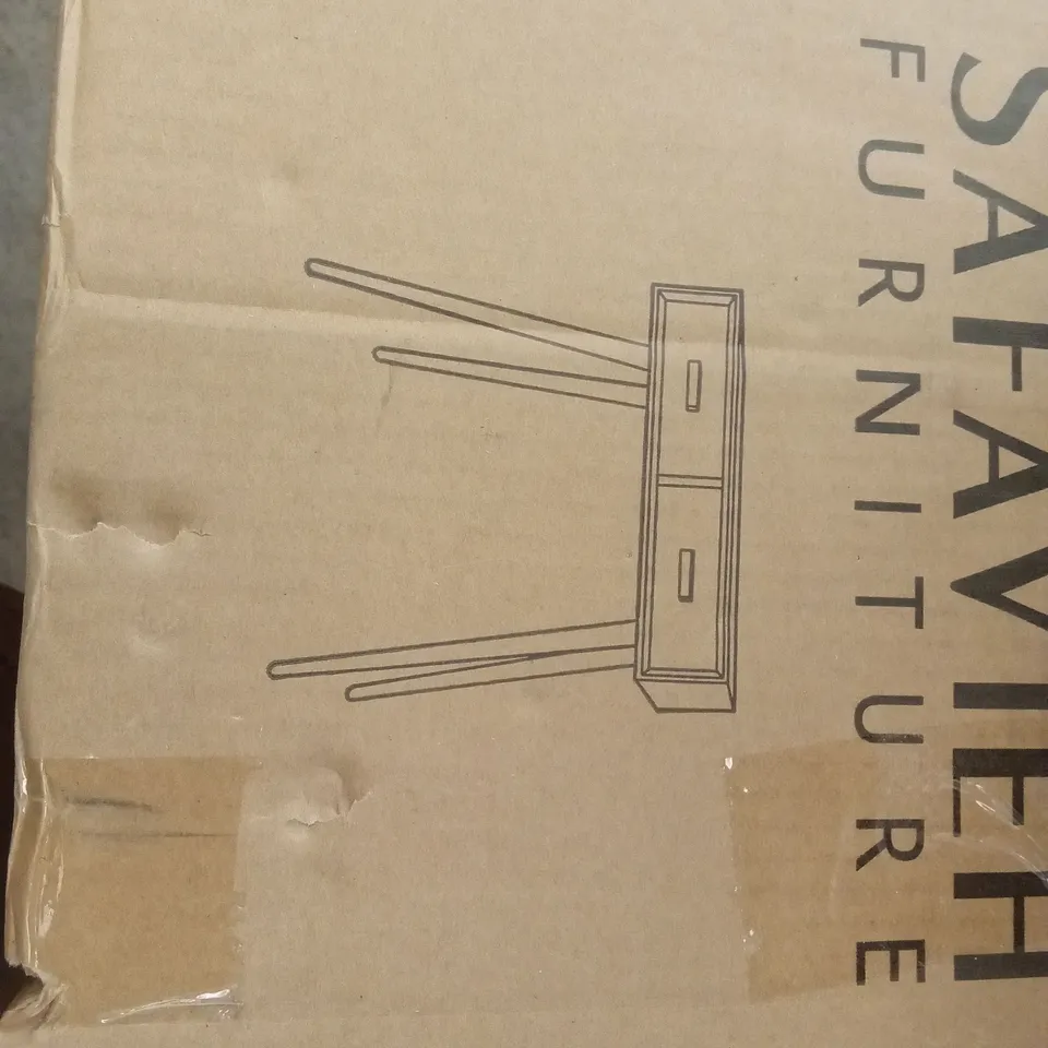 BOXED SAFAVIEH 2 DRAWER CONSOLE TABLE/DESK (1 BOX)