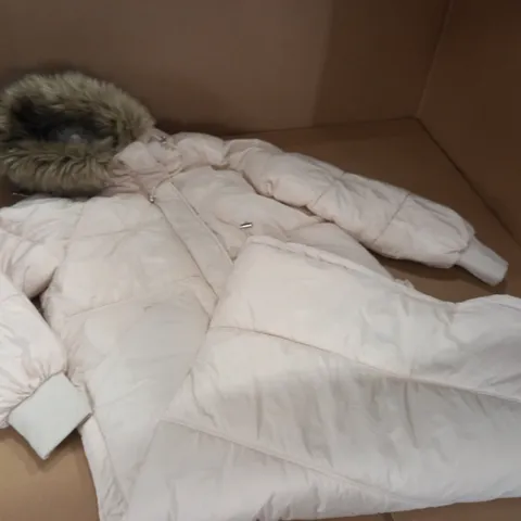 URBANCODE LONGLINE CREAM PADDED COAT - UK 10
