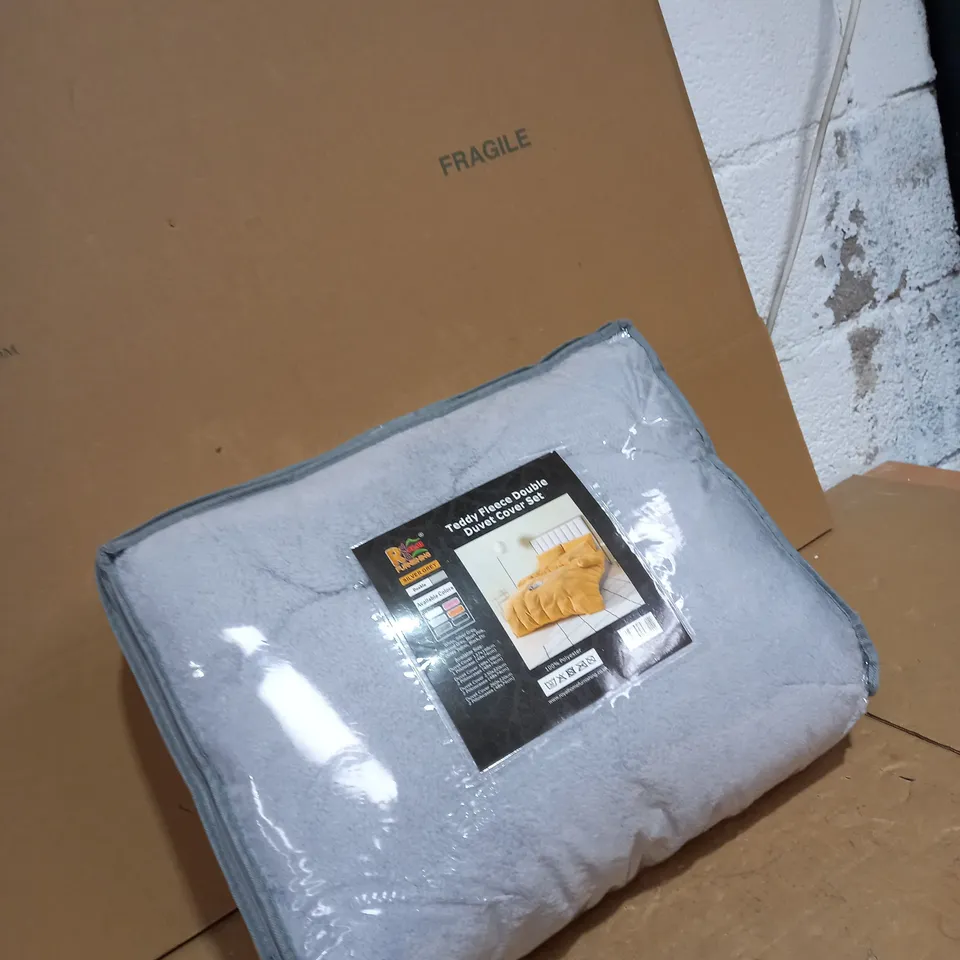 TEDDY FLEECE DOUBLE DUVET COVER SET 