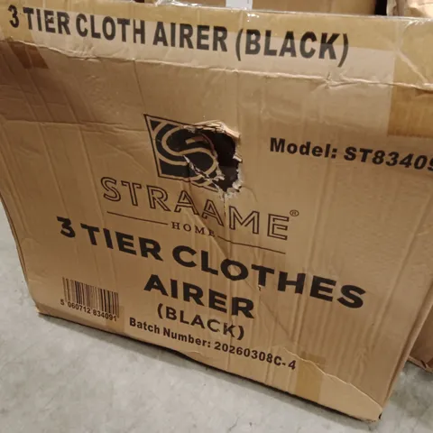 3-TIER CLOTHES AIRER (BLACK) – MODEL ST834091, BOXED