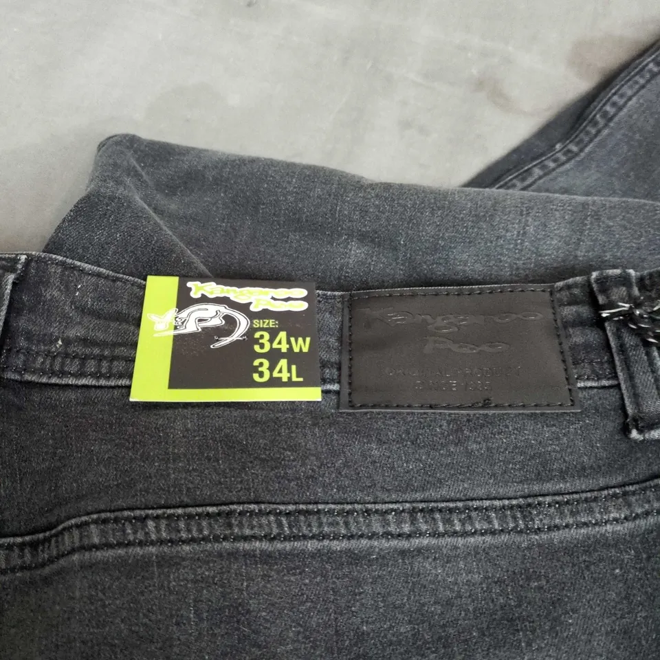 KANGAROO POO JEANS – MEN'S DARK DENIM JEANS, UK 34W X 34L