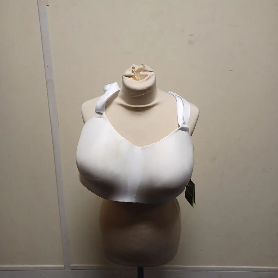 LOT OF 4 BRAS TO INCLUDE NIKE RIVAL PLUS SIZE BRA, VIX GOLD FINISH BURGENDY BRA, AND UK 34DD WONDERBRA ETC. 