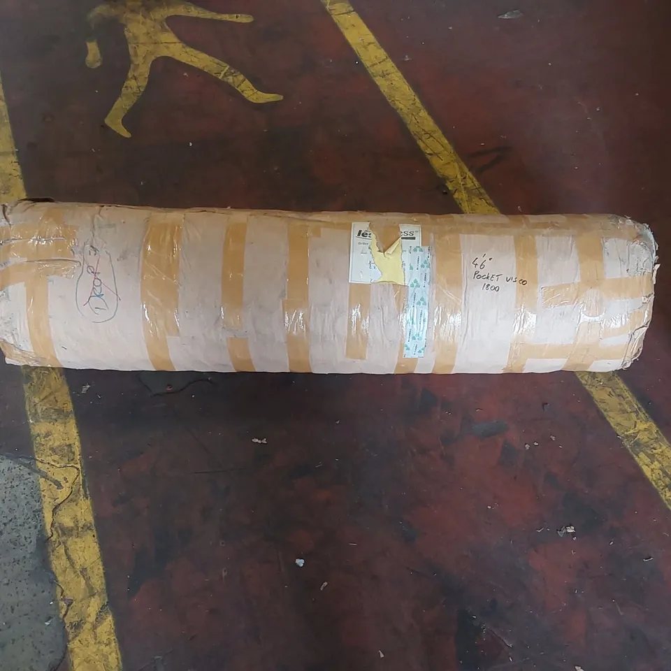 BAGGED AND ROLLED NICHELI 4'6 DOUBLE POCKET VISCO 1800 MATTRESS 