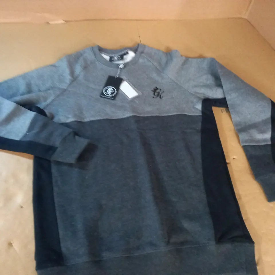 GYMKING MINDFIELD CREW JUMPER IN GREY - S