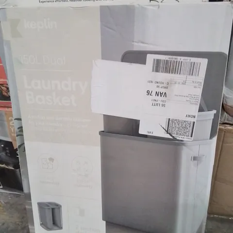 BOXED KEPLIN 150L DUAL LAUNDRY BASKET 