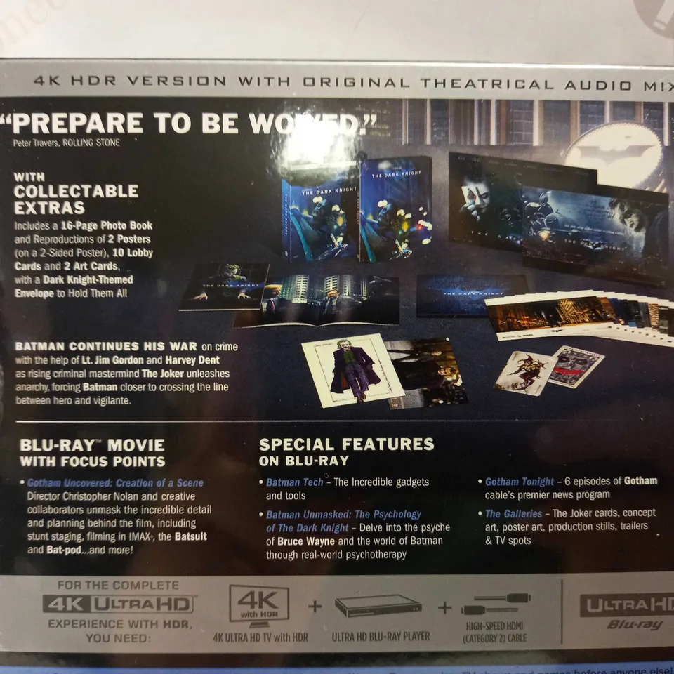 SEALED THE DARK KNIGHT 4K ULTRA HD BLU-RAY SPECIAL EDITION BOX SET WITH PHOTO BOOK, POSTERS, LOBBY CARDS, ART CARDS + ENVELOPE 