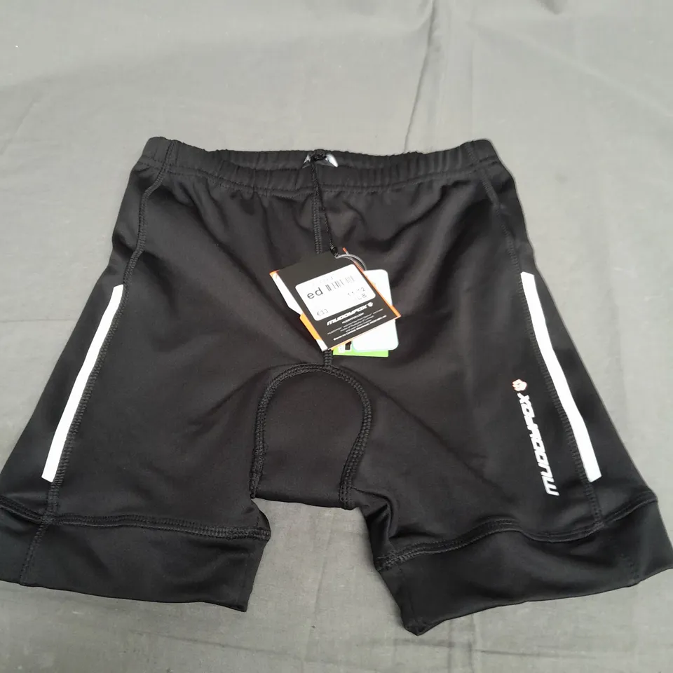 MUDDYFOX CYCLING PADDED SHORTS IN BLACK - 11-12 YEARS